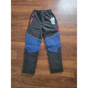 Kids Patchwork Pocket Snow Ski Snowboard Lined Pants Unisex Youth Outdoor 7-8yrs